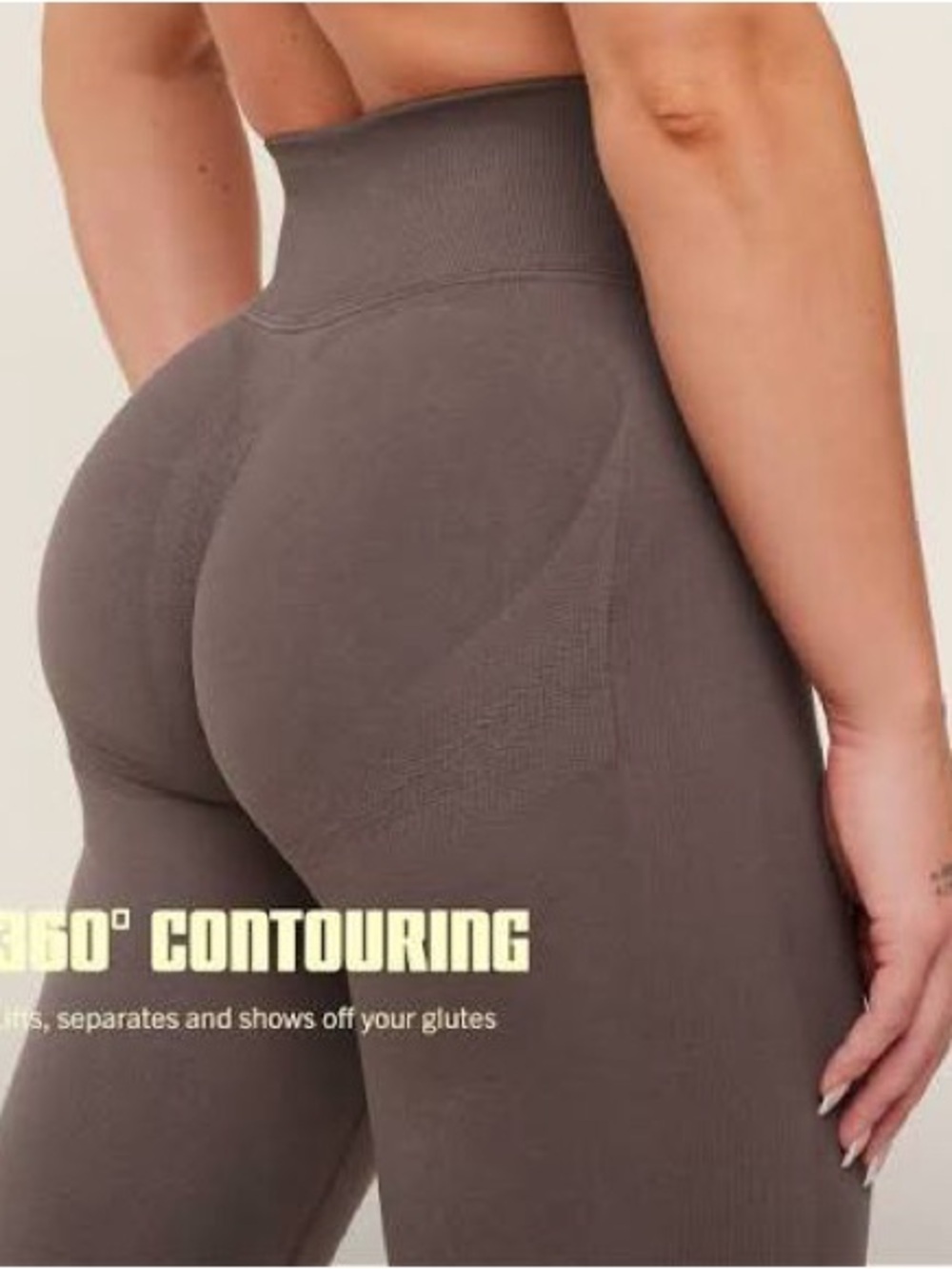 Gymshark Lift Seamless Leggings- Brown NWT - Picture 5 of 9